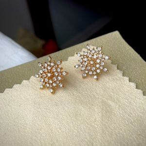 Rhinestone snowflake earrings